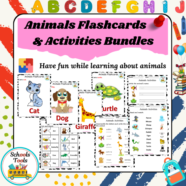 Animals Flashcards & Activities Bundle product image