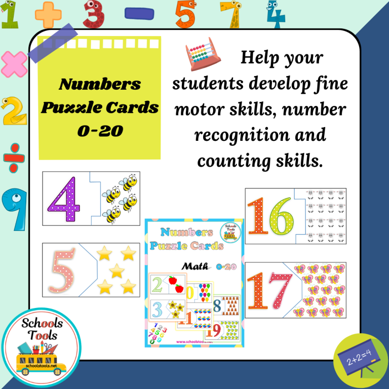Number Puzzle Cards 0-20 product image