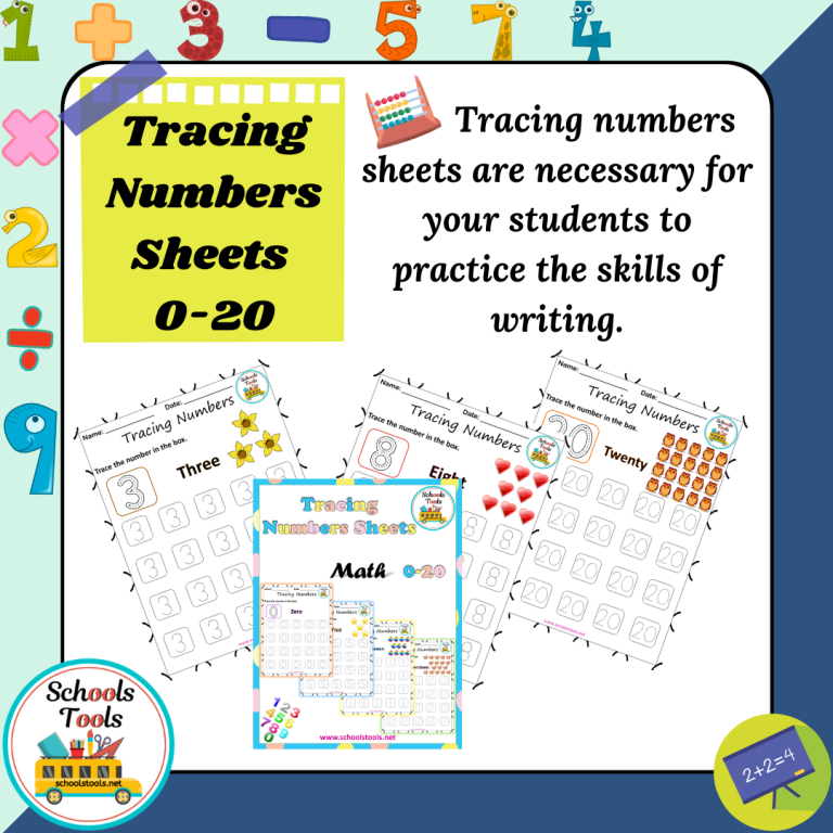 Tracing Numbers Sheets 16-20 product image
